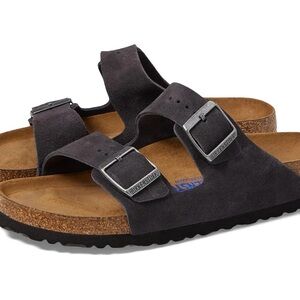 Birkenstock women’s gray suede Sandals